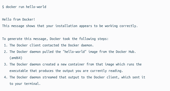 Successful Test of Docker Engine