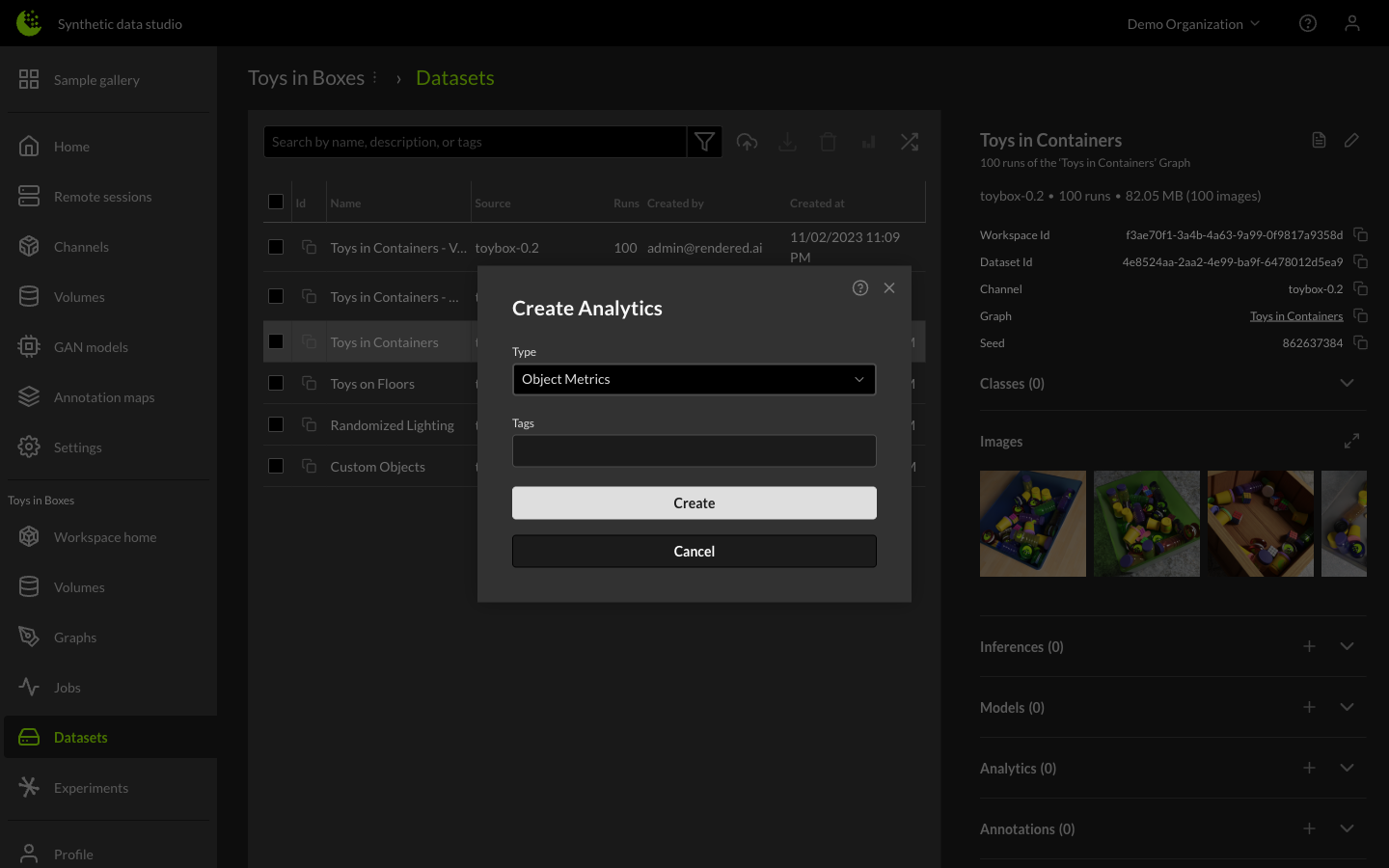 Select Analytics Type