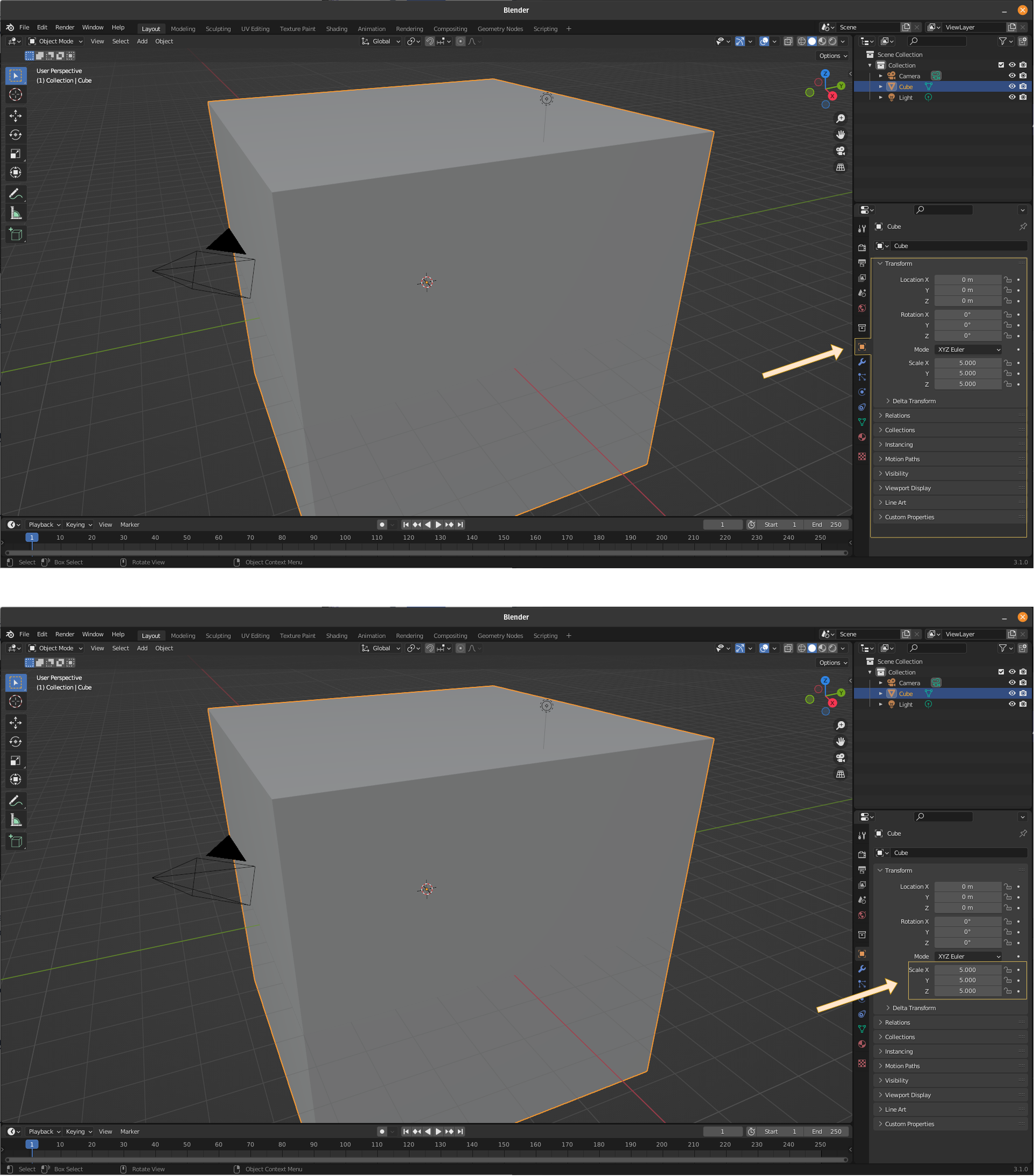 Blender Scale Property