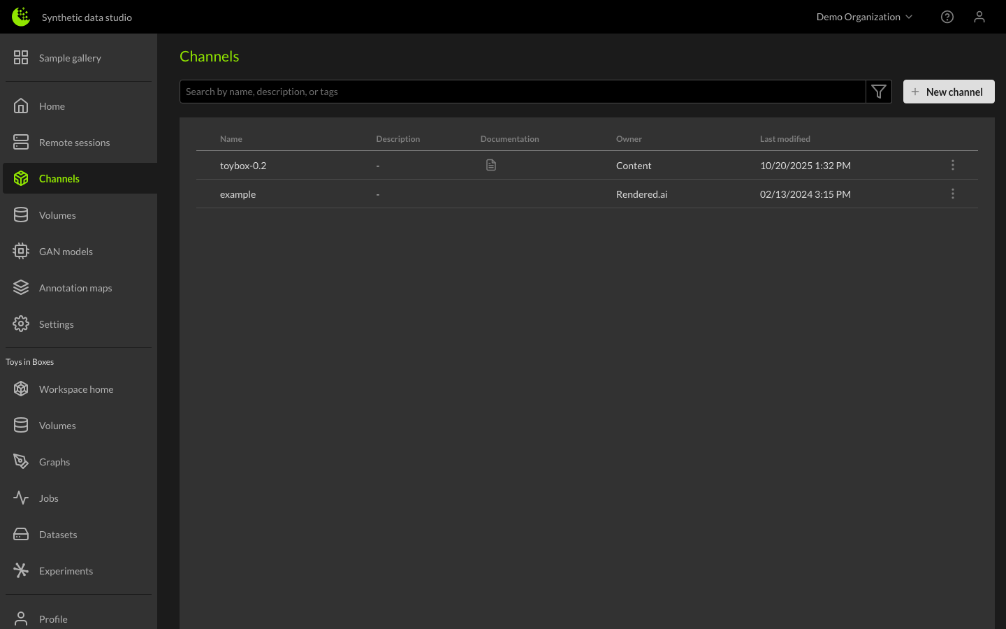 Organization Channels